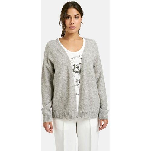 Open Cardigan with oversized shoulders and 1/1 sleeves female