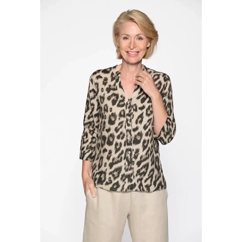 V-Bluse, 3/4 Arm, Alloverdruck female