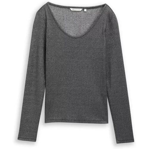 lurex rib longsleeve T-shirt female
