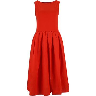 JERSEY WOVEN COMBO DRESS female JERSEY WOVEN COMBO DRESS female