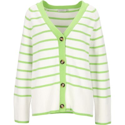 48 V-Cardigan, 1/1 Arm, Ringel female 48 V-Cardigan, 1/1 Arm, Ringel female