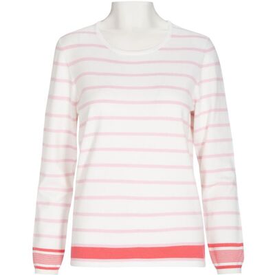 46 Rdh.-Pullover, 3/4 Arm, Ringel female 46 Rdh.-Pullover, 3/4 Arm, Ringel female