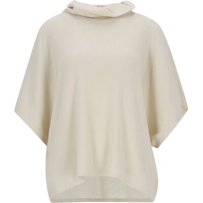 XXL Apricot Roll Neck Soft Rib Cape female XXL Apricot Roll Neck Soft Rib Cape female
