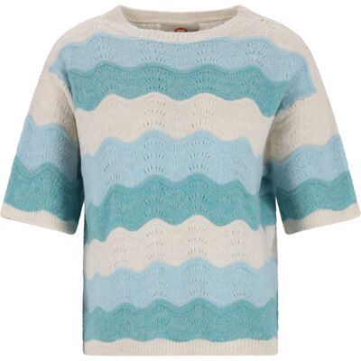 S/M PULLOVER WAVE STRIPE female S/M PULLOVER WAVE STRIPE female