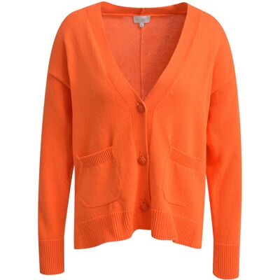 CARDIGAN WITH V-NECK AND PLACKET AT female CARDIGAN WITH V-NECK AND PLACKET AT female