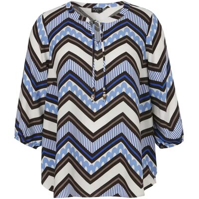 46 Bluse V-Ausschnitt 3/4 Arm Druck female 46 Bluse V-Ausschnitt 3/4 Arm Druck female