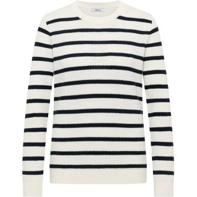 XL TOS_Structure stripe Roundneck female XL TOS_Structure stripe Roundneck female