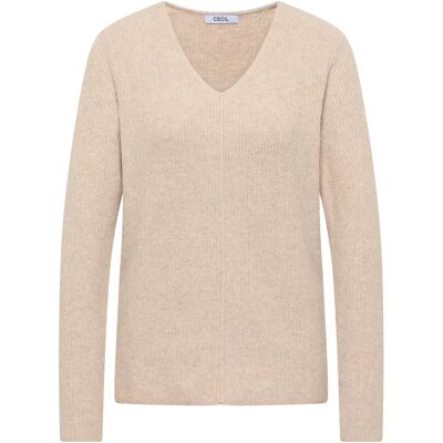 Cosy ribbed V-neck female Cosy ribbed V-neck female