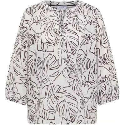TOS Print Tunic Blouse female TOS Print Tunic Blouse female