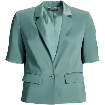 44 Blazer aus Satin mit kurzen Ärmeln female 44 Blazer aus Satin mit kurzen Ärmeln female