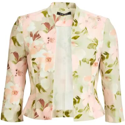 38 Floral bedruckter Scuba Blazer female 38 Floral bedruckter Scuba Blazer female