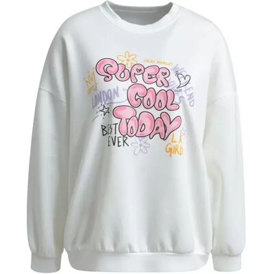 S/M SWEATSHIRT COLOURFUL ARTWORK PRINT female S/M SWEATSHIRT COLOURFUL ARTWORK PRINT female