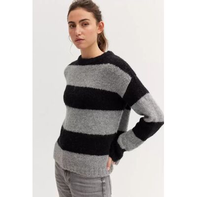 Fluffy striped Pullover female Fluffy striped Pullover female