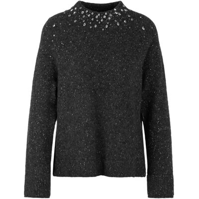 36 Alpakamix-Pullover mit Glitzer-Details female 36 Alpakamix-Pullover mit Glitzer-Details female