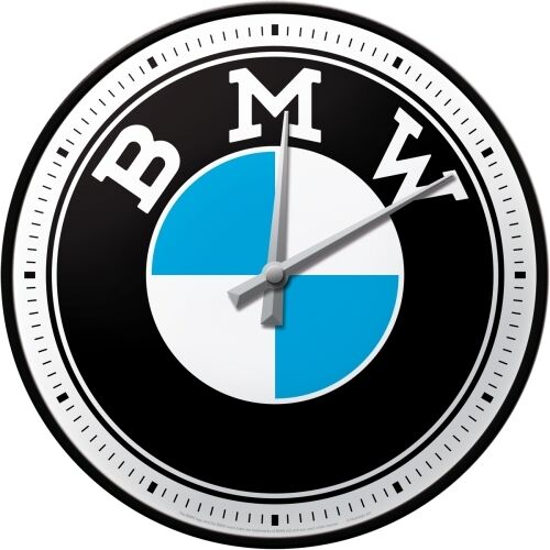 NOSTALGIC ART Wall Clock BMW Logo, Clocks about motorcycles