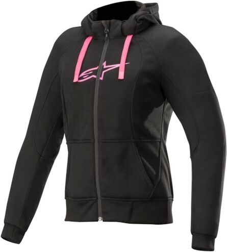 ALPINESTARS Stella Chrome Sport Hoodie, Women's motorcycle, Black-Fuchsia