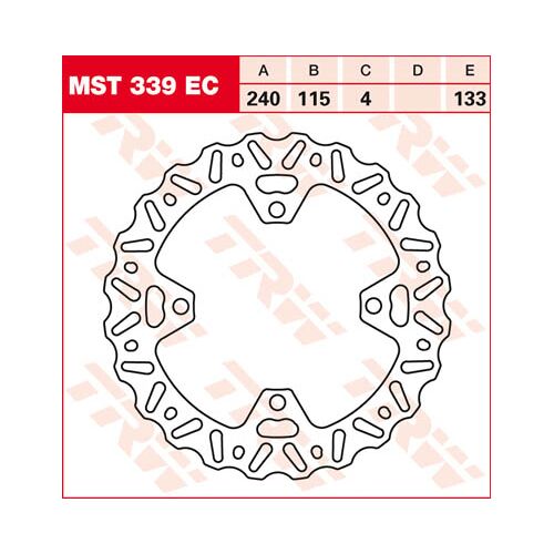 TRW Brake disc, discs for motorcycles, MST339EC