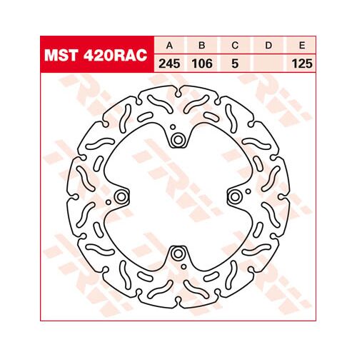 TRW Brake disc, discs for motorcycles, MST420RAC