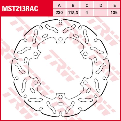 TRW Brake disc, discs for motorcycles, MST213RAC