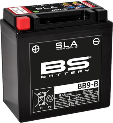 BS BATTERY Sealed battery maintenance free, Batteries for motorcycle & scooter, BB9-B SLA