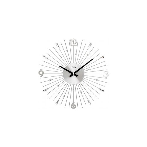 AMS -Wanduhr Silber Quarz 39cm- 9652