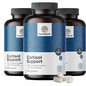 HealthyWorld 3x Cortisol Support, zusammen 540 Kapseln