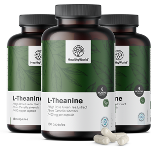 HealthyWorld 3x L-Theanin 400 mg, zusammen 540 Kapseln