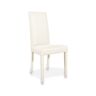 Toscohome Moderner Stuhl, gepolstert mit cremefarbenem Kunstleder - Nancy