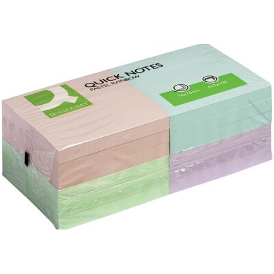 TonerPartner Q-CONNECT Haftnotizblock Quick Notes, 76x76mm, 1200 Blatt, pastellfarben TonerPartner Q-CONNECT Haftnotizblock Quick Notes, 76x76mm, 1200 Blatt, pastellfarben
