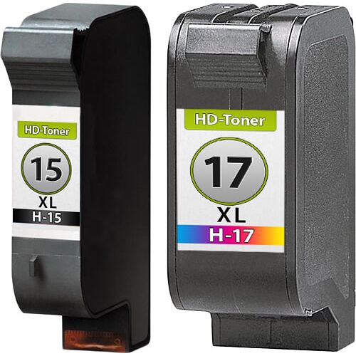 TonerPartner Multipack Kompatibel zu HP 15 C6615DE / 17 C6625AE enthält 2x Druckkopfpatone