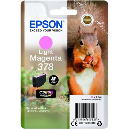 Original Epson C13T37864010 / 378 Tintenpatrone magenta hell