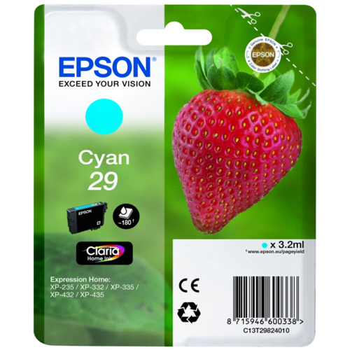 Original Epson C13T29824022 / 29 Tintenpatrone cyan