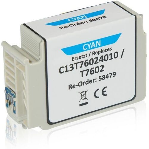 TonerPartner Kompatibel zu Epson C13T76024010 / T7602 Tintenpatrone, cyan