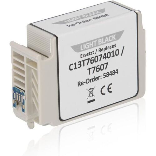 TonerPartner Kompatibel zu Epson C13T76074010 / T7607 Tintenpatrone, grau