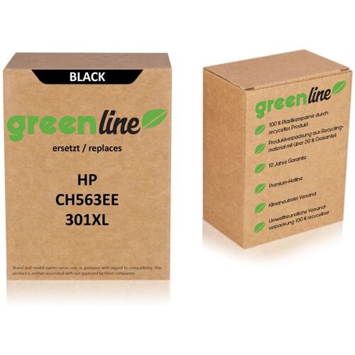TonerPartner greenline ersetzt HP CH563EE / 301XL Druckkopfpatrone, schwarz