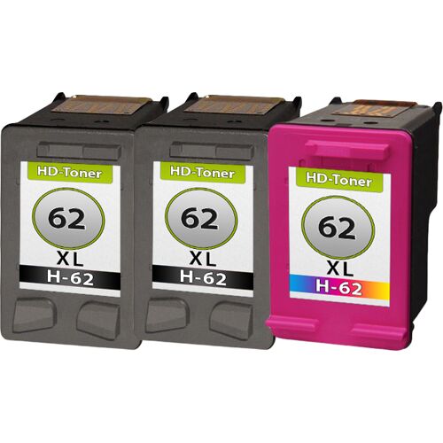 TonerPartner Multipack kompatibel zu HP C2P05AE / 62XL enthält 3 x Druckkopfpatrone