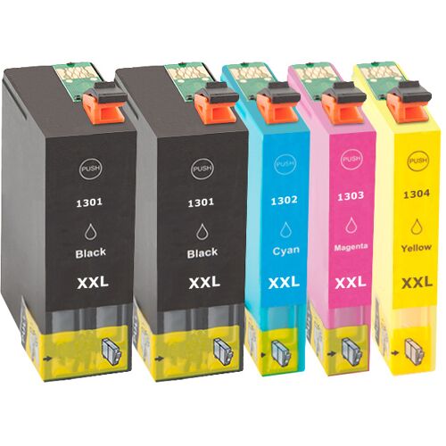 TonerPartner Multipack kompatibel zu Epson C13T13014010 / T1301 enthält 5 x Tintenpatrone
