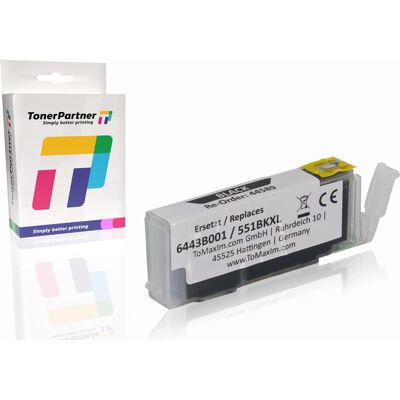 TonerPartner Kompatibel zu Canon CLI-551BKXL (6443B001) Tintenpatrone, schwarz TonerPartner Kompatibel zu Canon CLI-551BKXL (6443B001) Tintenpatrone, schwarz