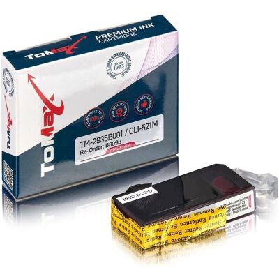TonerPartner ToMax Premium ersetzt Canon 2935B001 / CLI-521M Tintenpatrone Magenta TonerPartner ToMax Premium ersetzt Canon 2935B001 / CLI-521M Tintenpatrone Magenta