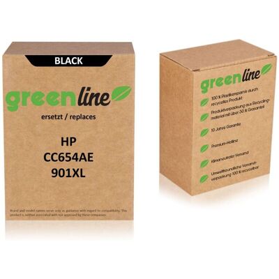 TonerPartner greenline ersetzt HP CC654AE / 901XL Druckkopfpatrone, schwarz TonerPartner greenline ersetzt HP CC654AE / 901XL Druckkopfpatrone, schwarz