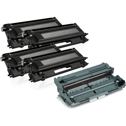 TonerPartner Multipack Kompatibel zu Brother TN-2320 / DR-2300 1x Bildtrommel / 4x Tonerkartusche