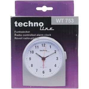 Technoline WT 753 Funkwecker Silber Weckerzeiten 1 fluoreszierende Zeiger