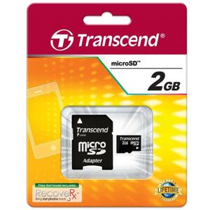 Transcend MicroSD Karte 2GB und SD Adapter