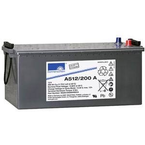 Exide Sonnenschein Dryfit A512/200 A Blei Akku mit A-Pol 12V, 200000mAh