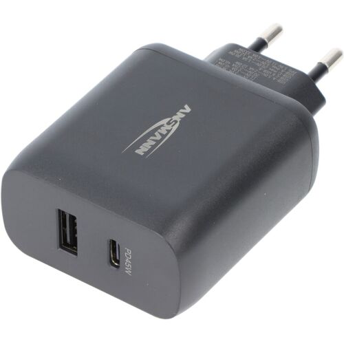 Ansmann USB-Ladegerät 245PD, PD Ladegerät, 2x USB Ports, 45W, für Notebooks geeignet