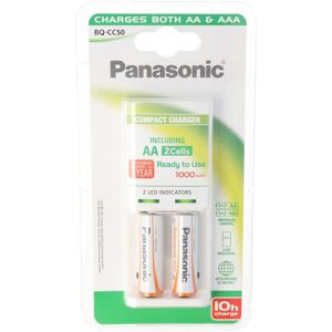 Panasonic Ladegerät BQ-CC50/KJ50LGA20E und 2 Stück Mignon AA 1000mAh