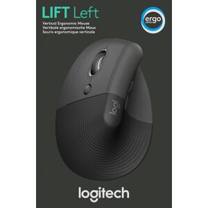 Logitech Maus LIFT, Vertical, Wireless, Bolt, Bluetooth, grafit Optical, 4000 dpi, 6 Tasten, Left, Retail
