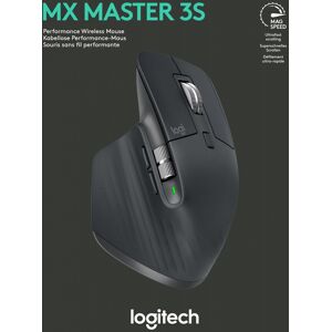 Logitech Maus MX Master 3S, Wireless, Bolt, Bluetooth, grafit Laser, Darkfield, 200-8000 dpi, 7 Tasten, Akku, Retail