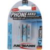 Ansmann Telefon Akku AAA NiMH 800mAh ideal für schnurlose DECT Telefon