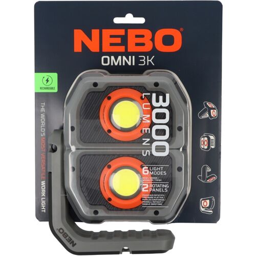 NEBO NEB-WLT-1008-G OMNI 3K LED Taschenlampe, mit Powerbank-Funktion und USB-C Lademöglichkeit